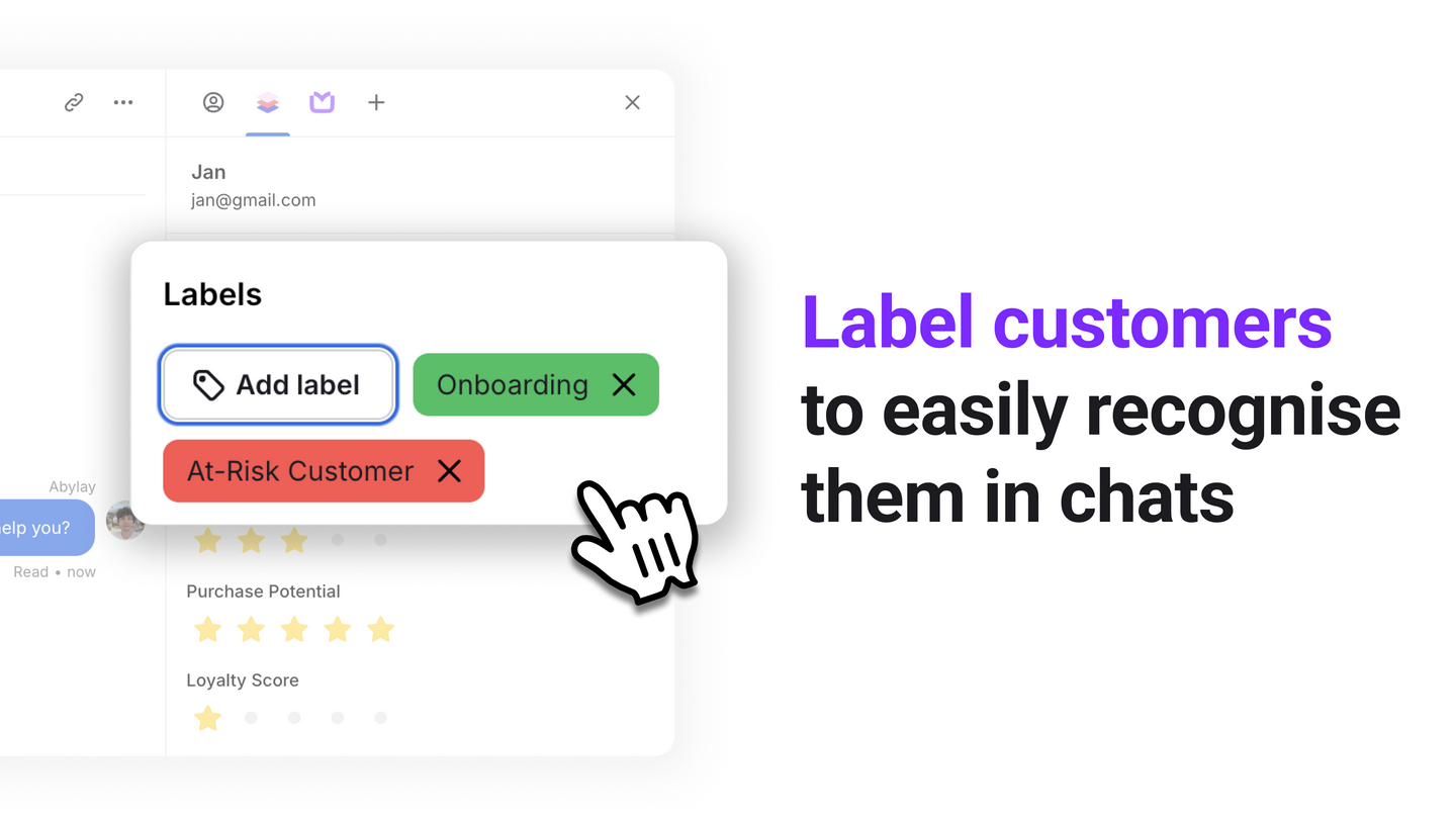 Label customers