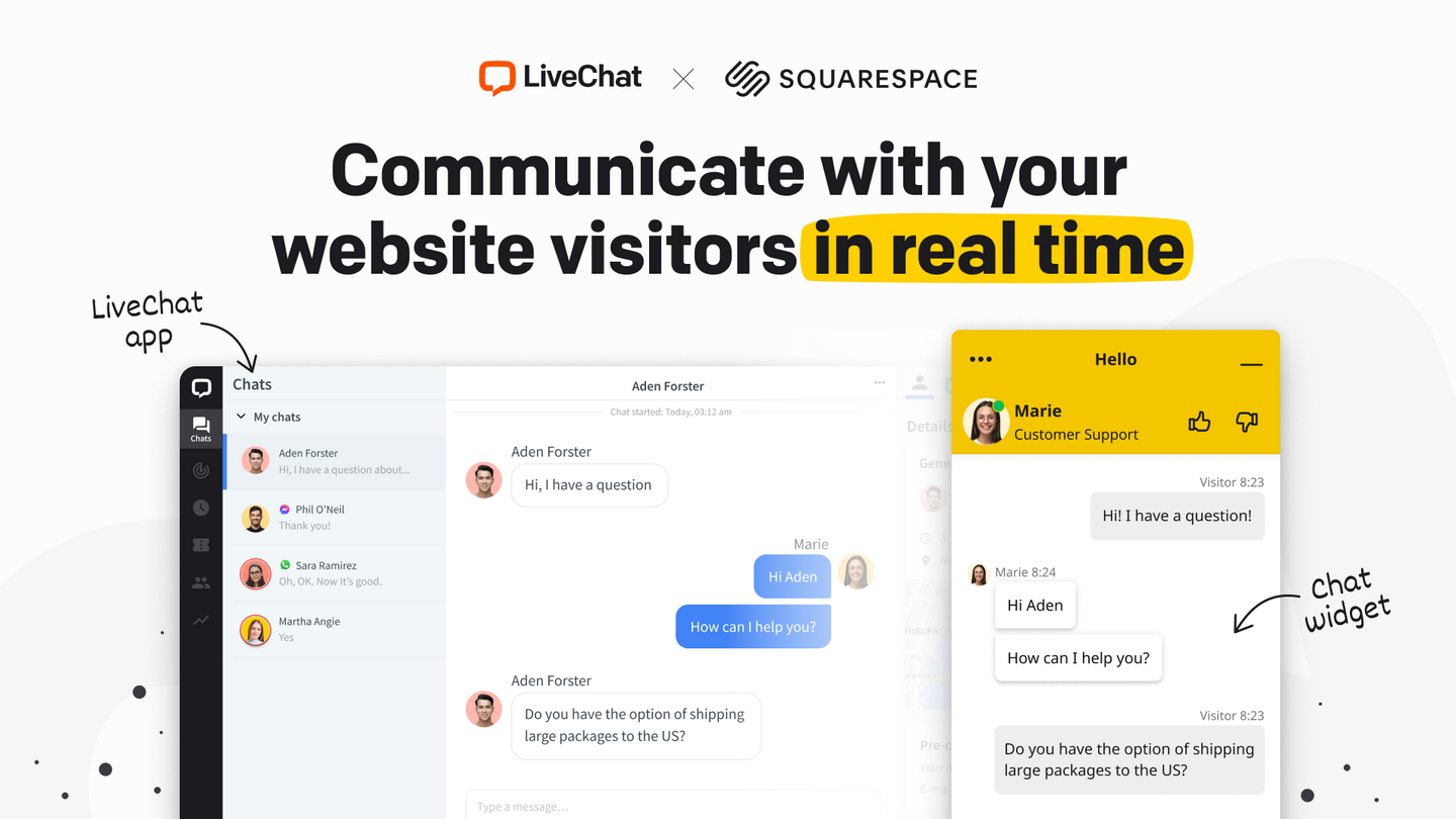 Live chat for Squarespace