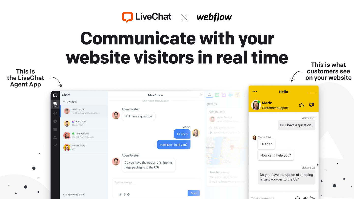 Chat with website visitors