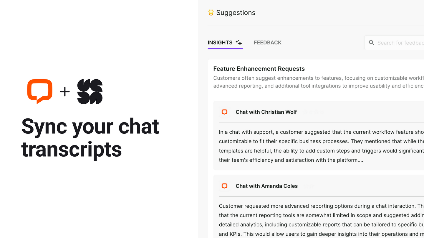 Sync your chat transcripts