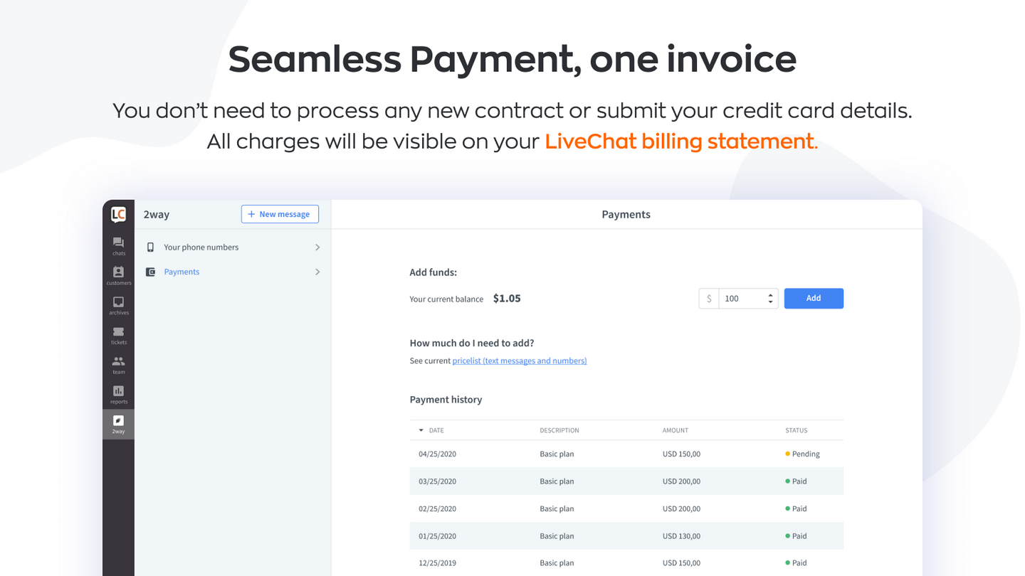 Seamless payment, one invoice