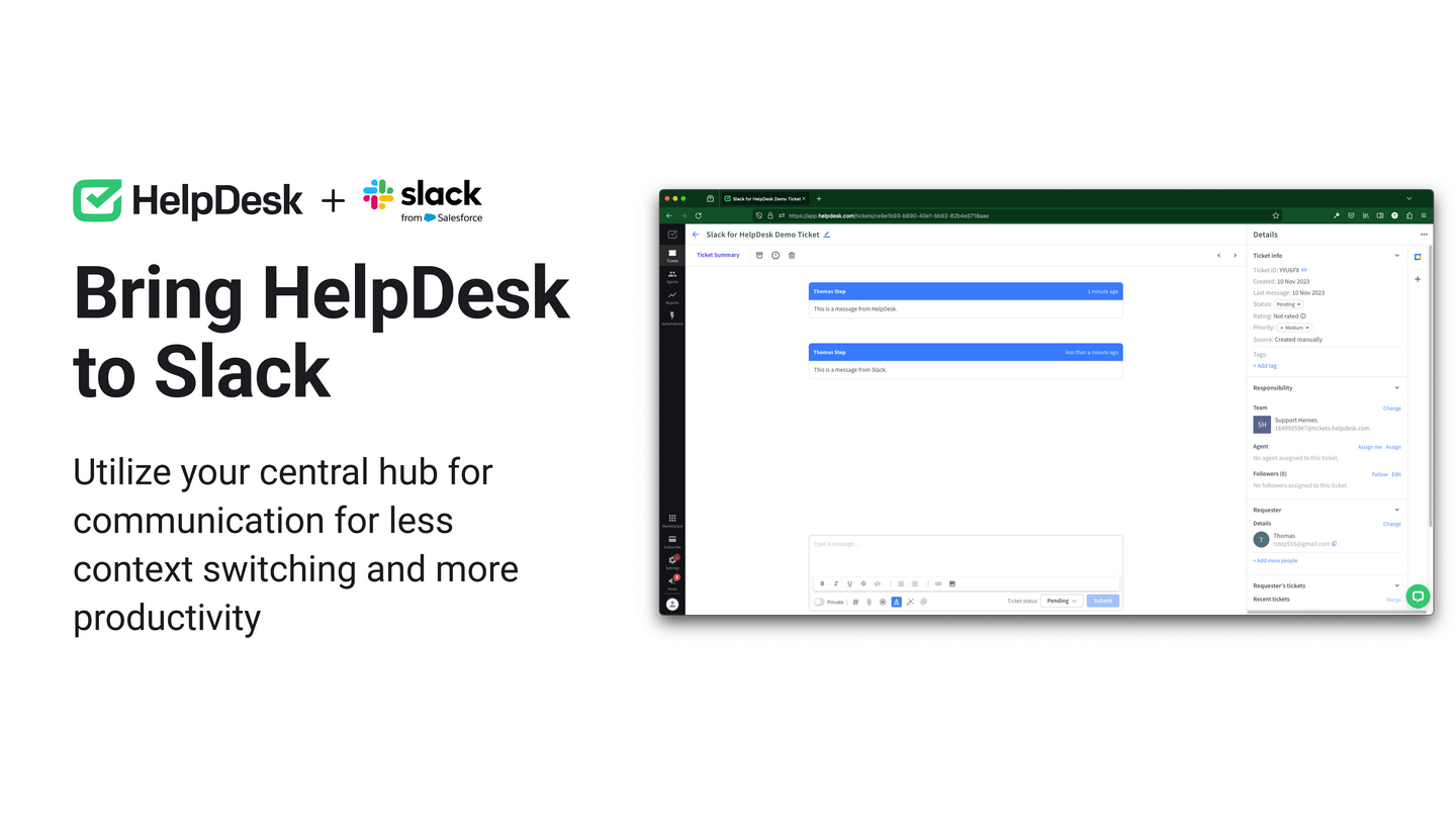 Slack for HelpDesk in HelpDesk