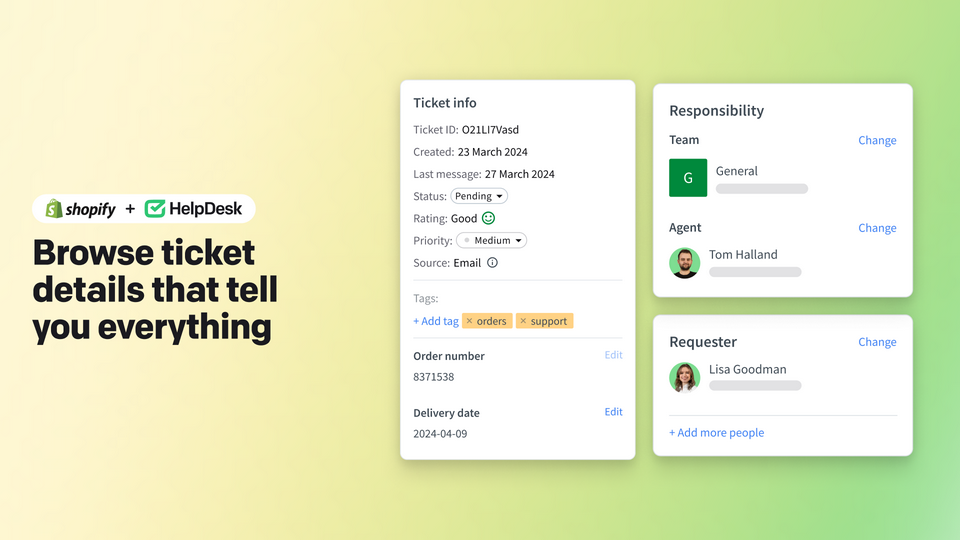 Browse ticket details