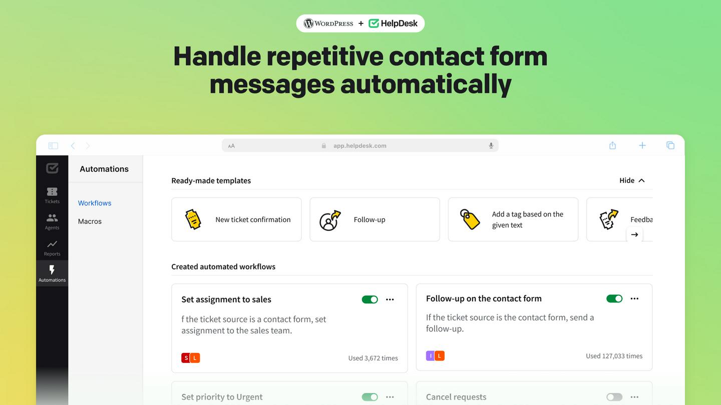 Handle messages automatically