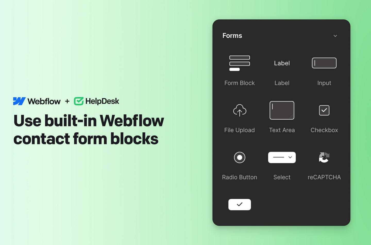 Webflow contact form blocks 