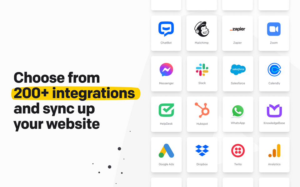 200+ integrations to choose