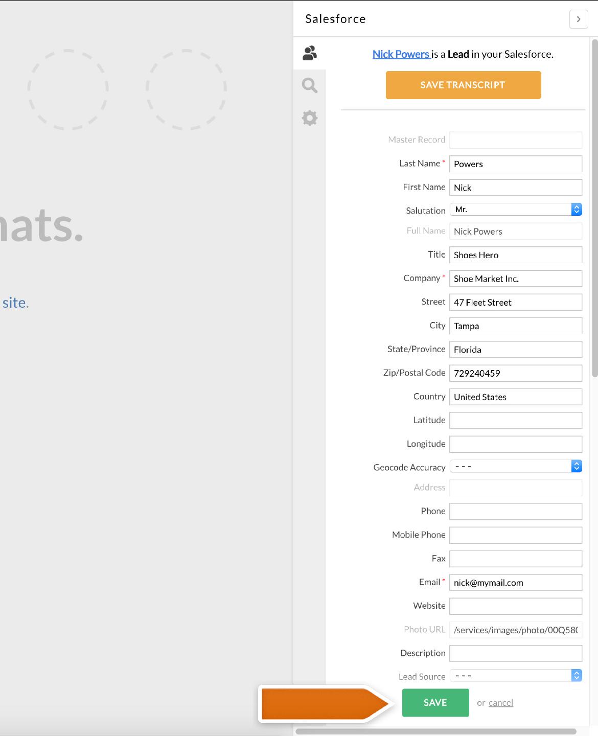 Add contacts from LiveChat to Salesforce CRM