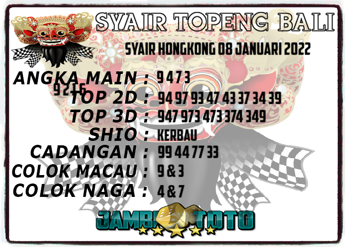 Syair Topeng Bali Hongkong 08 Januari 2022