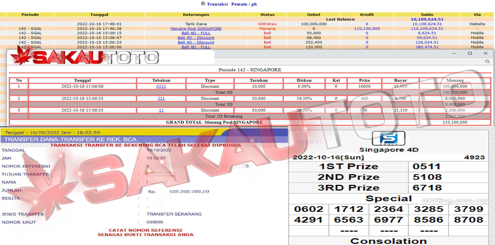 BUKTI JP SAKAUTOTO SINGAPORE 16 OKTOBER 2022