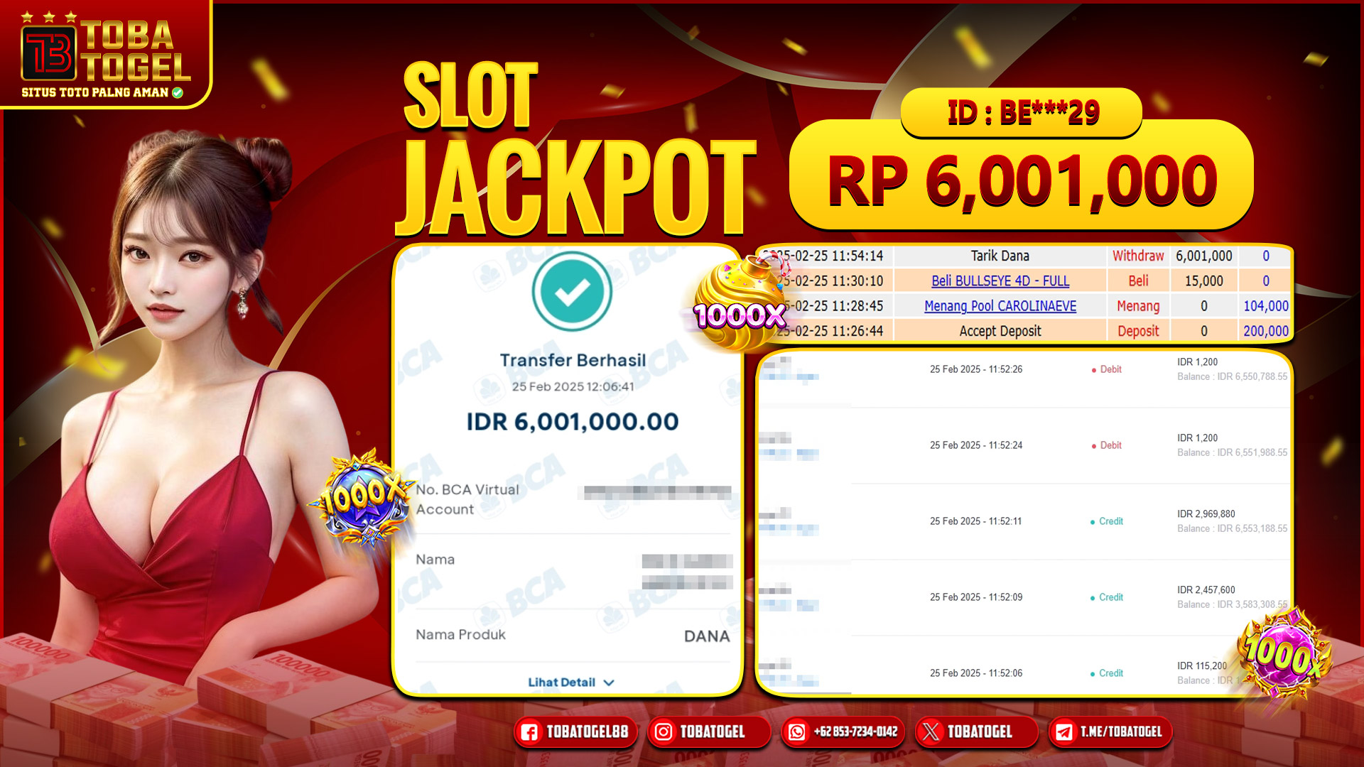 TOBATOGEL - JACKPOT SLOT PG SOFT 6 JUTA LUNAS ✅
