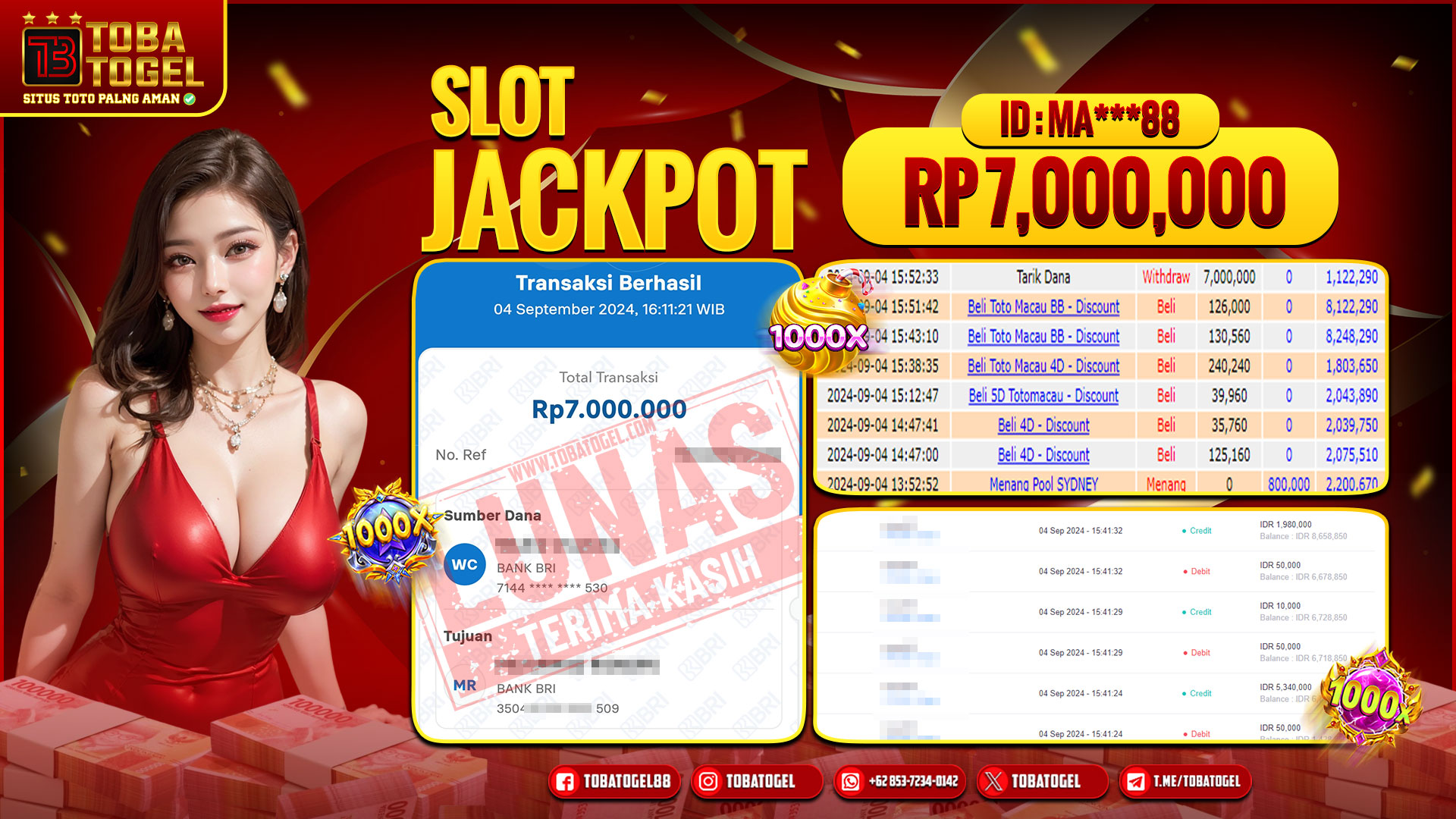TOBATOGEL - JACKPOT IDN SLOT 7 JUTA LUNAS ✅
