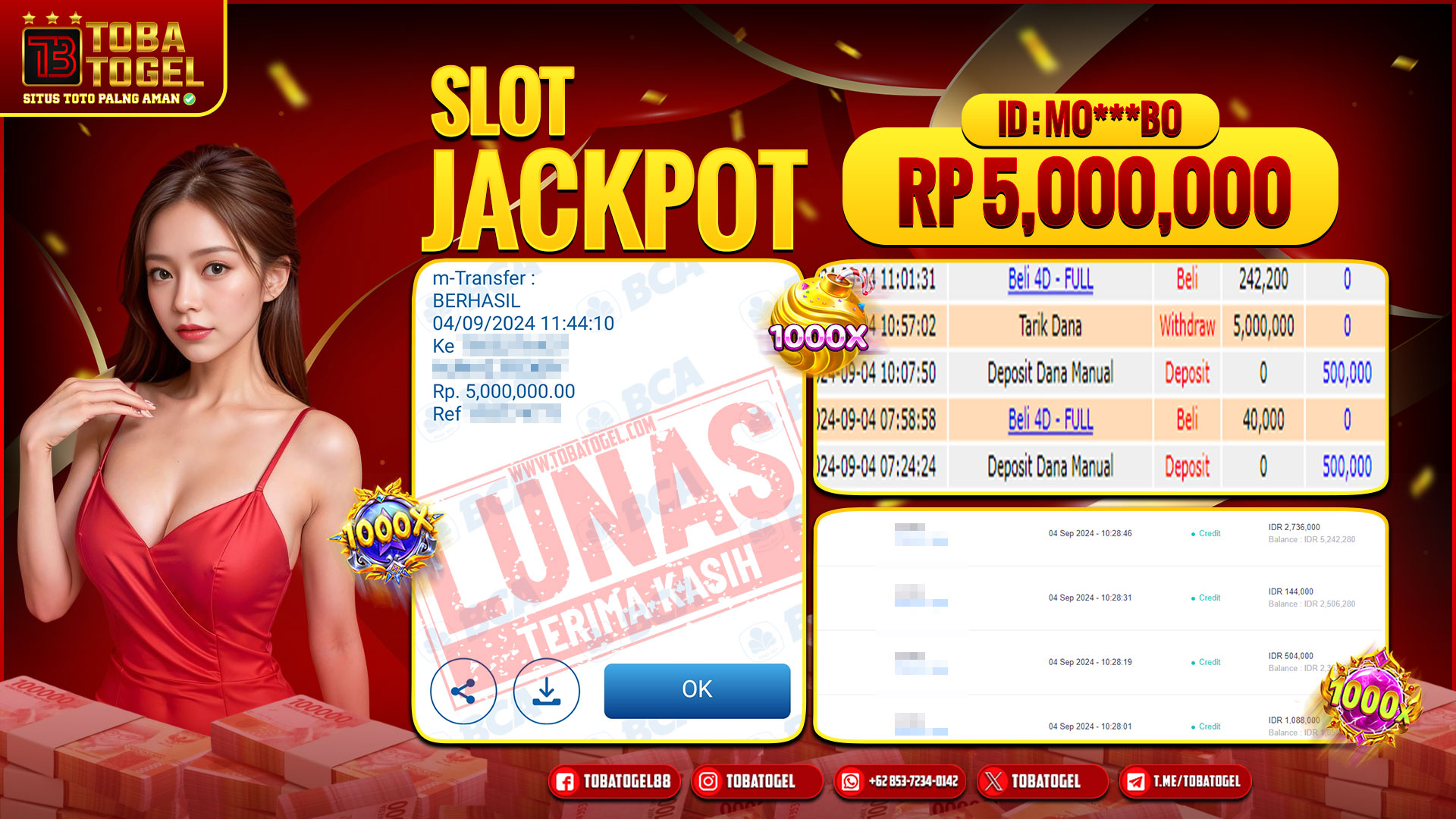 TOBATOGEL - JACKPOT PGSOFT SLOT 5 JUTA LUNAS ✅