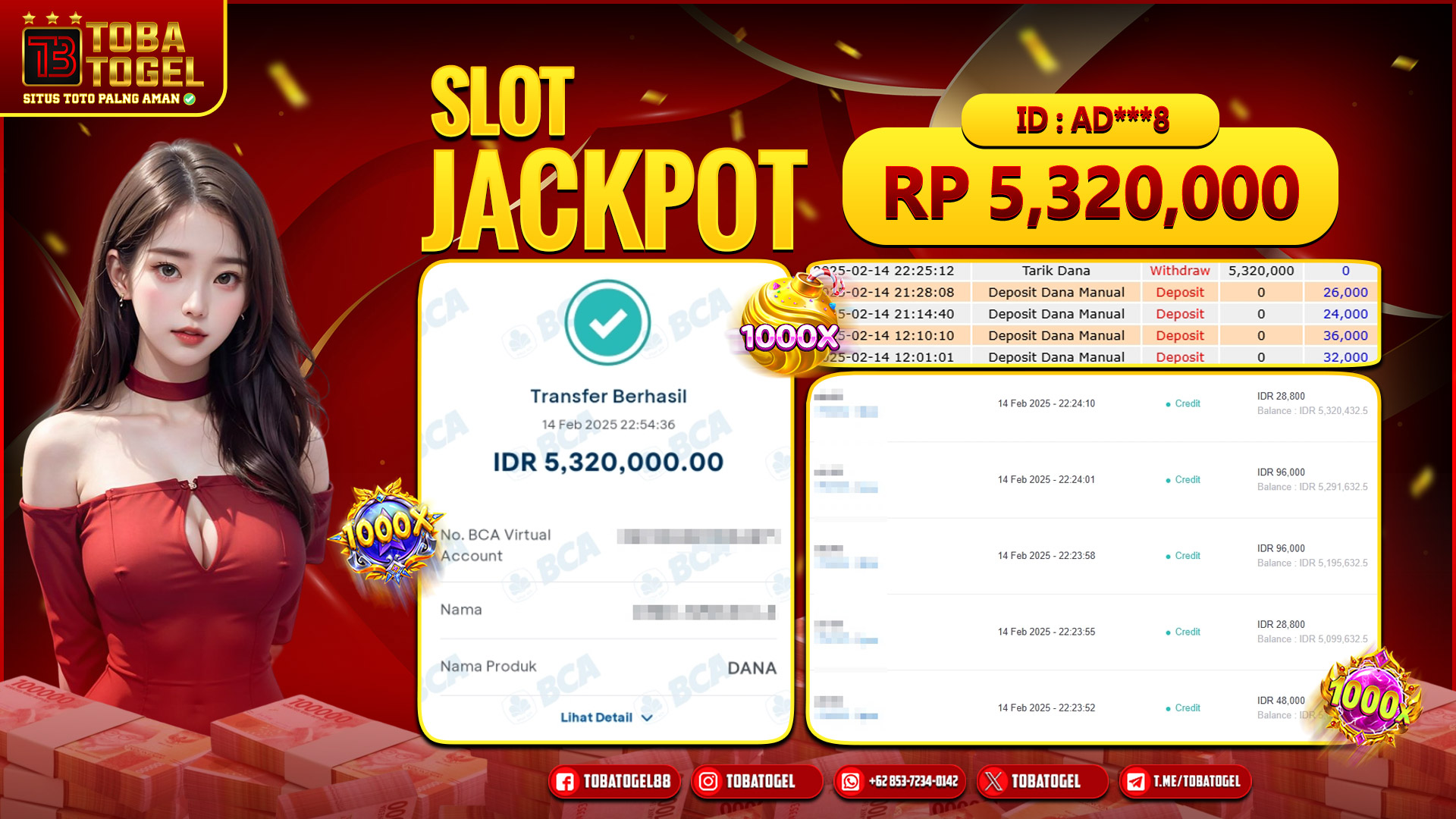 TOBATOGEL - JACKPOT SLOT PG SOFT 5.3 JUTA LUNAS ✅
