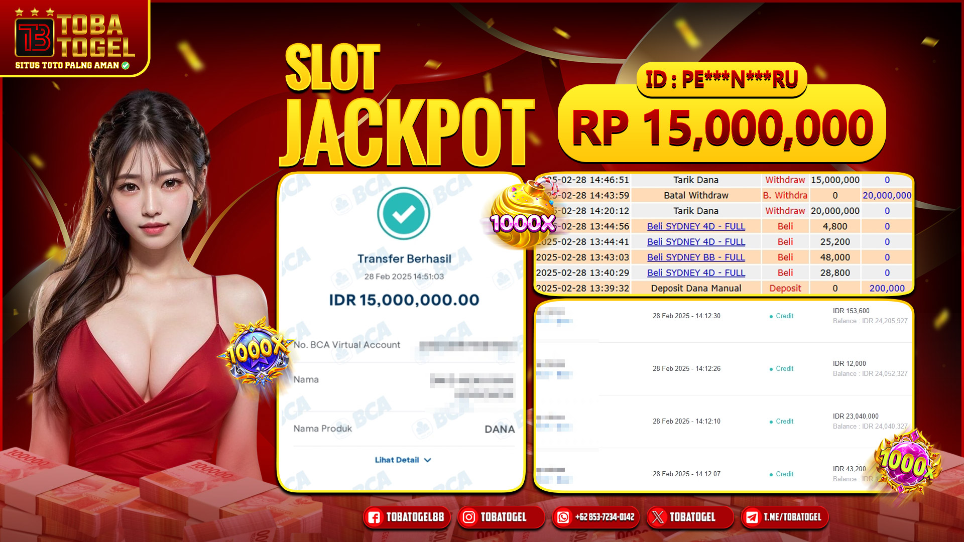 TOBATOGEL - JACKPOT SLOT PG SOFT 15 JUTA LUNAS ✅